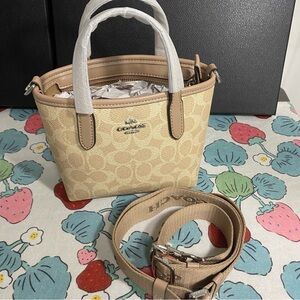 Coach Tan Signature Tote Bag